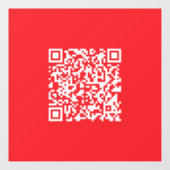Autocollant Pour Fenêtre Créer un code QR rouge scannable (modifiable) (Feuille)