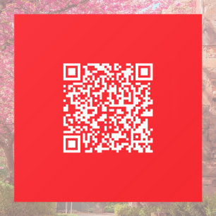Autocollant Pour Fenêtre Créer un code QR rouge scannable (modifiable)