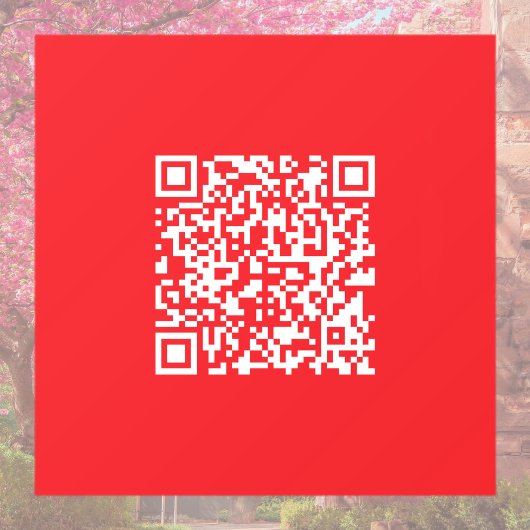 Autocollant Pour Fenêtre Créer un code QR rouge scannable (modifiable)