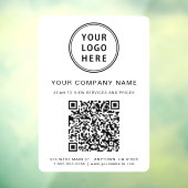Autocollant Pour Fenêtre Créer votre code QR Logo d'entreprise (Feuille 3)
