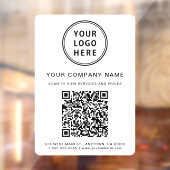 Autocollant Pour Fenêtre Créer votre code QR Logo d'entreprise (Feuille 2)