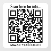 Autocollant Pour Fenêtre Créez votre propre code QR et informations | Blanc (Feuille)