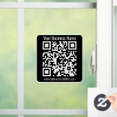 Autocollant Pour Fenêtre Créez votre propre code QR et infos | Noir et blan (Maison)