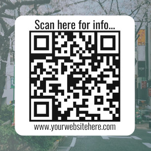 Autocollant Pour Fenêtre Créez votre propre code QR et vos propres informat