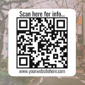 Autocollant Pour Fenêtre Créez votre propre code QR et vos propres informat