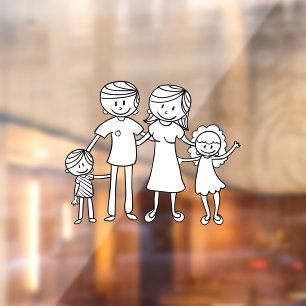 Autocollant Pour Fenêtre Créez votre propre famille de personnages pour la
