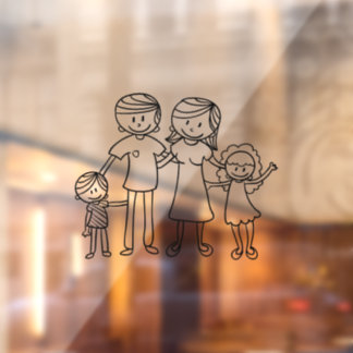 Autocollant Pour Fenêtre Créez votre propre famille de personnages pour la