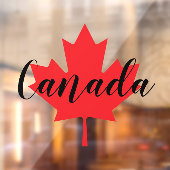 Autocollant Pour Fenêtre Créez votre propre feuille d'érable rouge du Canad (Feuille 2)