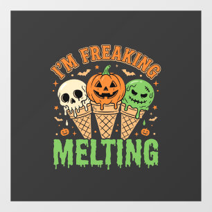Autocollant Pour Fenêtre Crème Glacée Fondante Halloween