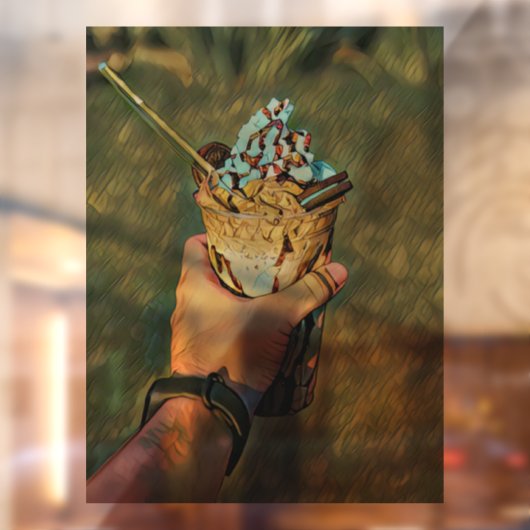 Autocollant Pour Fenêtre crème glacée froide cool (Feuille 2)