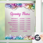 Autocollant Pour Fenêtre Cristaux Iridescente Heures d'ouverture Clôture de (Maison)