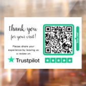 Autocollant Pour Fenêtre Critiques Trustpilot | Business Review Link QR Cod (Feuille 2)
