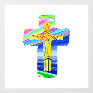 Autocollant Pour Fenêtre Croix chrétienne