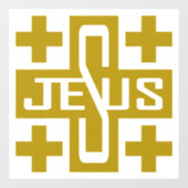 Autocollant Pour Fenêtre Croix de Jésus (Feuille)