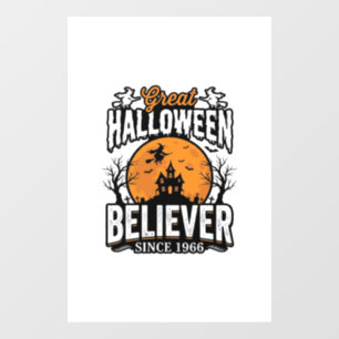 Autocollant Pour Fenêtre Croyant d'Halloween Vintage Depuis 1966 Graphique_