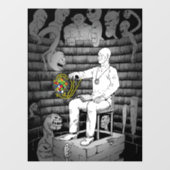 Autocollant Pour Fenêtre Cube magique avec monstres (Feuille)