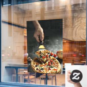 Autocollant Pour Fenêtre Cuisine végétarienne de pizza Cuisine de pizzeria