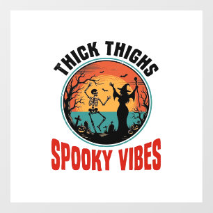 Autocollant Pour Fenêtre Cuisses Épaisses Vibes Sombres Design Halloween Vi