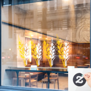 Autocollant Pour Fenêtre Cuisson ou café affaires blé oreilles décorativ