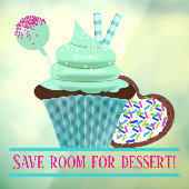 Autocollant Pour Fenêtre Cupcake & Cookie (Feuille 3)