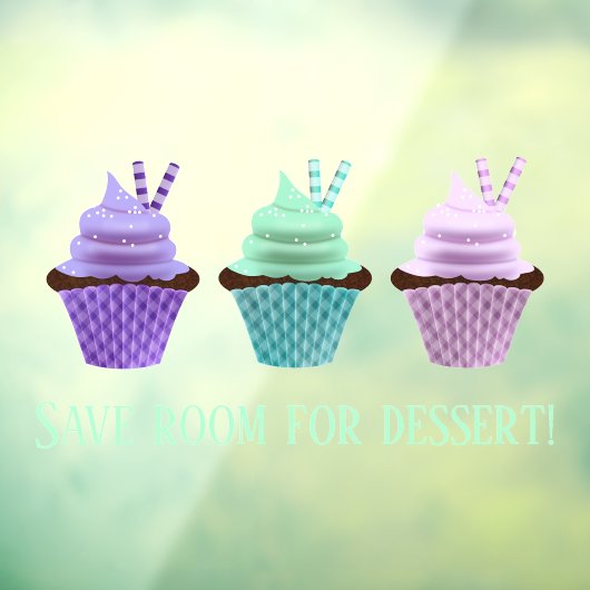 Autocollant Pour Fenêtre Cupcakes (Feuille 3)