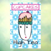 Autocollant Pour Fenêtre Cupcakes High Tea (Feuille 3)