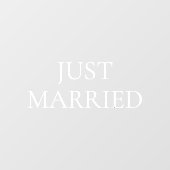 Autocollant Pour Fenêtre Custom Elegant Just Married Car Wedding Banner  (Feuille)
