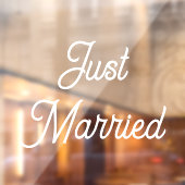 Autocollant Pour Fenêtre Custom Just Married Car Wedding Banner  (Feuille 2)
