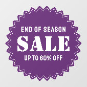 Autocollant Pour Fenêtre Custom Modern Business Store Sale (Feuille)