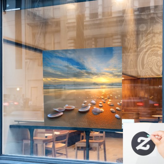 Autocollant Pour Fenêtre Customisez vos propres coquillages clairs (Fenêtre de café)