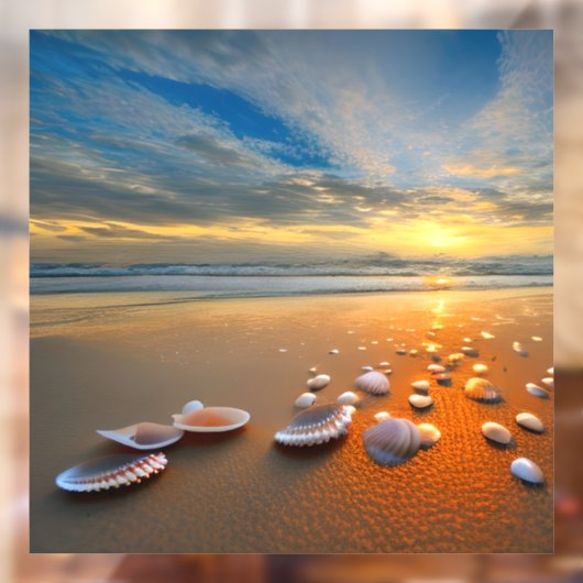 Autocollant Pour Fenêtre Customisez vos propres coquillages clairs (Feuille 2)