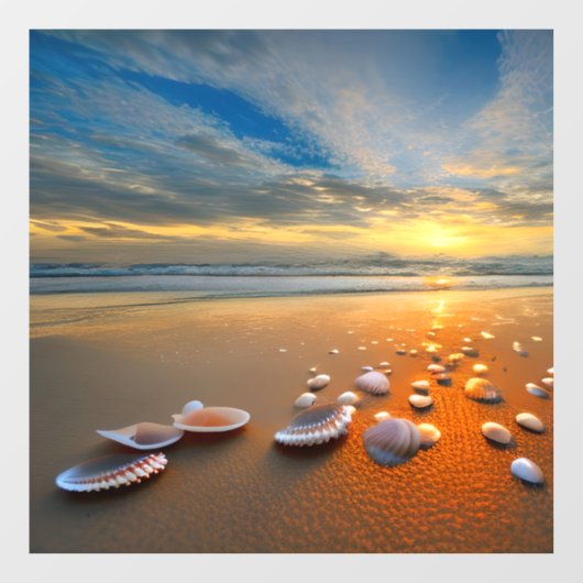 Autocollant Pour Fenêtre Customisez vos propres coquillages clairs (Feuille)