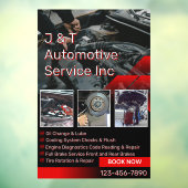 Autocollant Pour Fenêtre Customize Auto Repair Garage Service List With Log (Feuille 3)