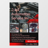 Autocollant Pour Fenêtre Customize Auto Repair Garage Service List With Log (Feuille)