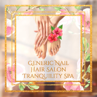 Autocollant Pour Fenêtre Customize Generic Nail Hair Salon Tranquility Spa 