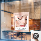 Autocollant Pour Fenêtre Customize Pink Elegant Aesthetic Eyelash Extension (Fenêtre de café)