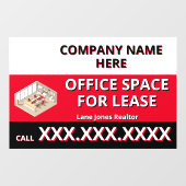 Autocollant Pour Fenêtre Customize Retail Space For Lease Company Logo Buil (Feuille)