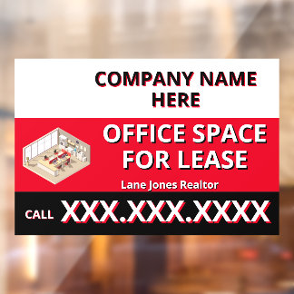 Autocollant Pour Fenêtre Customize Retail Space For Lease Company Logo Buil