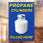 Autocollant Pour Fenêtre Customize Shop Logo Propane Cylinders Filled Here (Feuille 2)