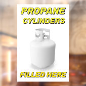 Autocollant Pour Fenêtre Customize Shop Logo Propane Cylinders Filled Here (Feuille 2)