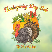 Autocollant Pour Fenêtre Customize Thanksgiving Day Sale Fall Harvest (Feuille 3)