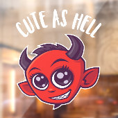 Autocollant Pour Fenêtre Cute as Hell Devil (Feuille 2)