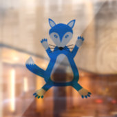 Autocollant Pour Fenêtre Cute Blue Baby Boy Fox (Feuille 2)