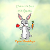 Autocollant Pour Fenêtre Cute bunny rabbit with vegetables (Feuille 3)