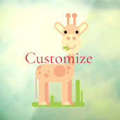 Autocollant Pour Fenêtre Cute Giraffe Munching Thunder_Cove (Feuille 3)