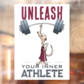 Autocollant Pour Fenêtre Cute Meerkat dévoile votre dessin d'athlète intéri (Feuille 2)