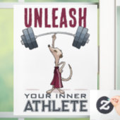 Autocollant Pour Fenêtre Cute Meerkat dévoile votre dessin d'athlète intéri (Maison)