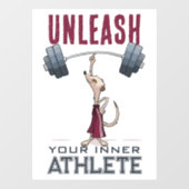 Autocollant Pour Fenêtre Cute Meerkat dévoile votre dessin d'athlète intéri (Feuille)