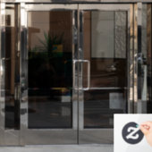 Autocollant Pour Fenêtre Cute Panda boire du thé à bulle, du boba tea (Porte de bureau)