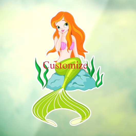 Autocollant Pour Fenêtre Cute Sirène Redhead Thunder_Cove (Feuille 3)